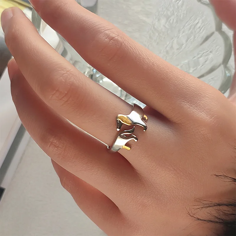 925 Sterling Silver Dachshund Ring – Adjustable Fit - Image 4