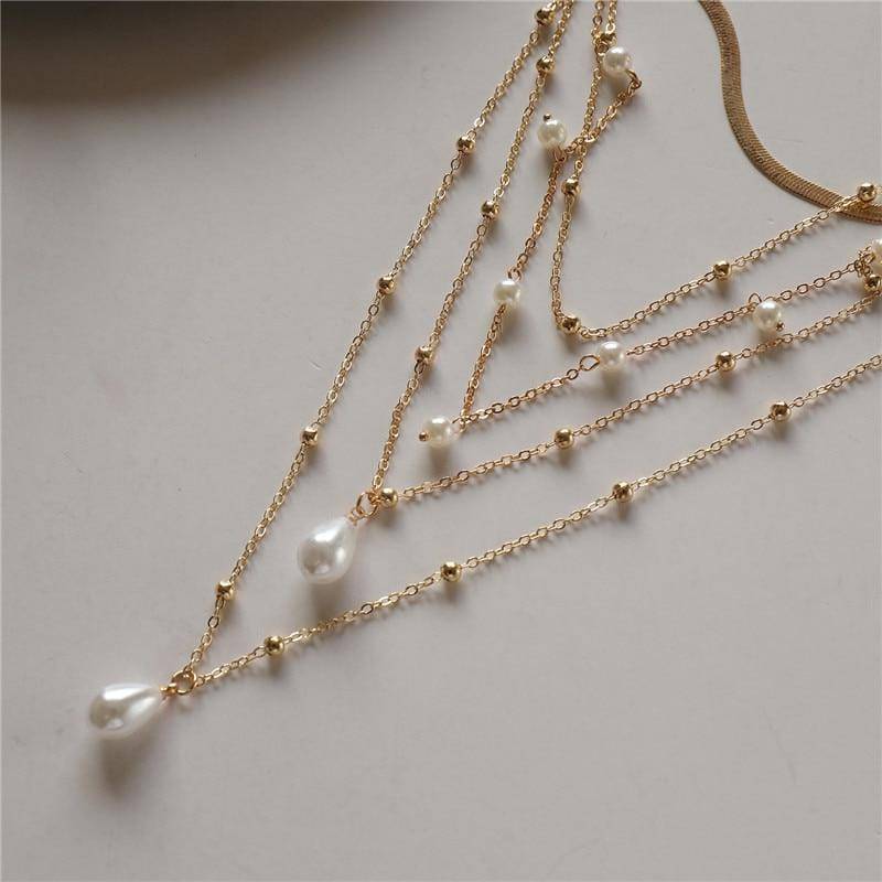 Amelie Layered Pearl Necklace - Image 2