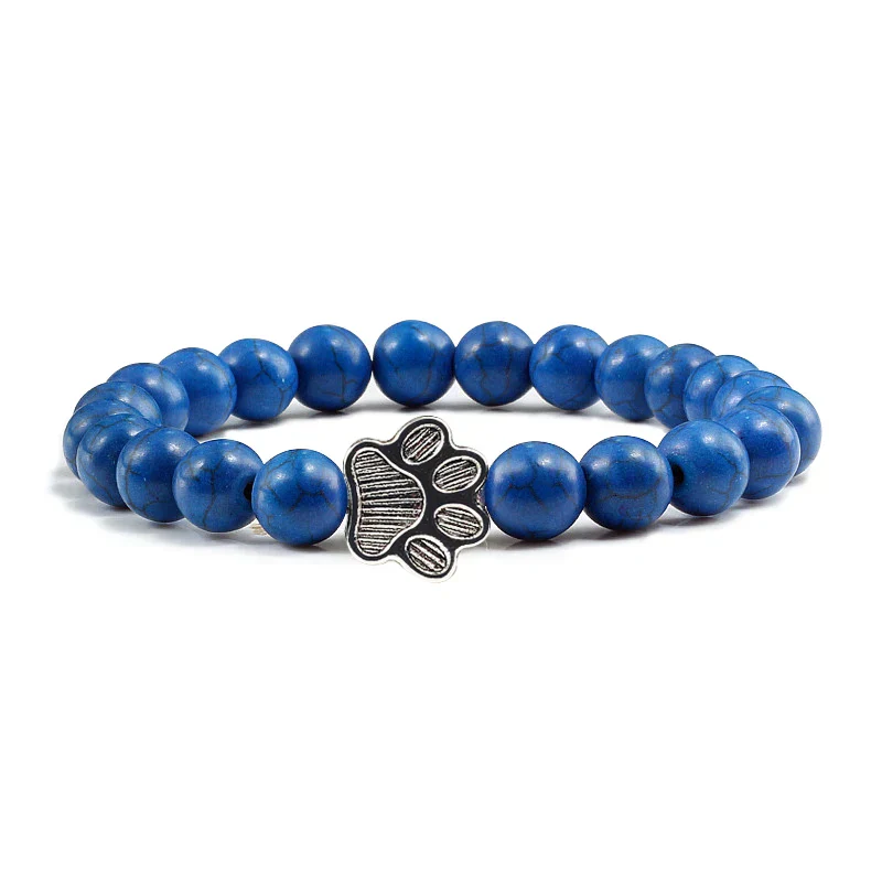 Beaded Paw Bracelet – Natural Stone Design - Image 11