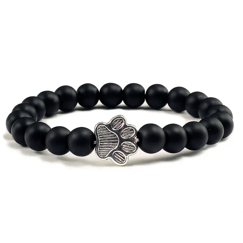 Beaded Paw Bracelet – Natural Stone Design - Image 15