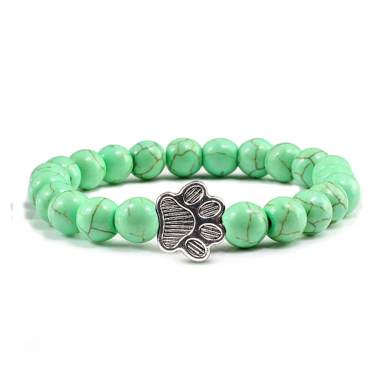 Beaded Paw Bracelet – Natural Stone Design - Image 18