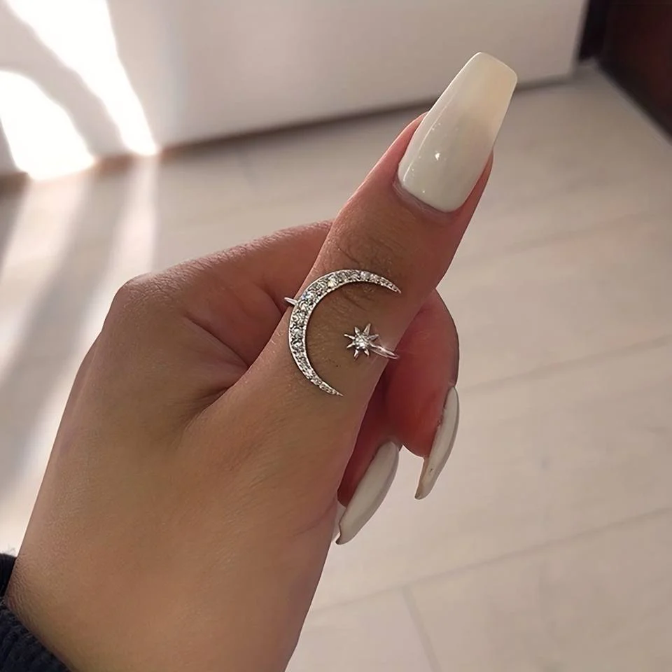 Bohemian Crescent Moon Ring