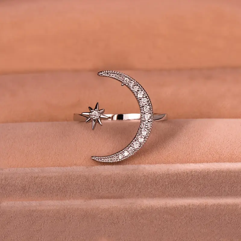 Bohemian Crescent Moon Ring - Image 3