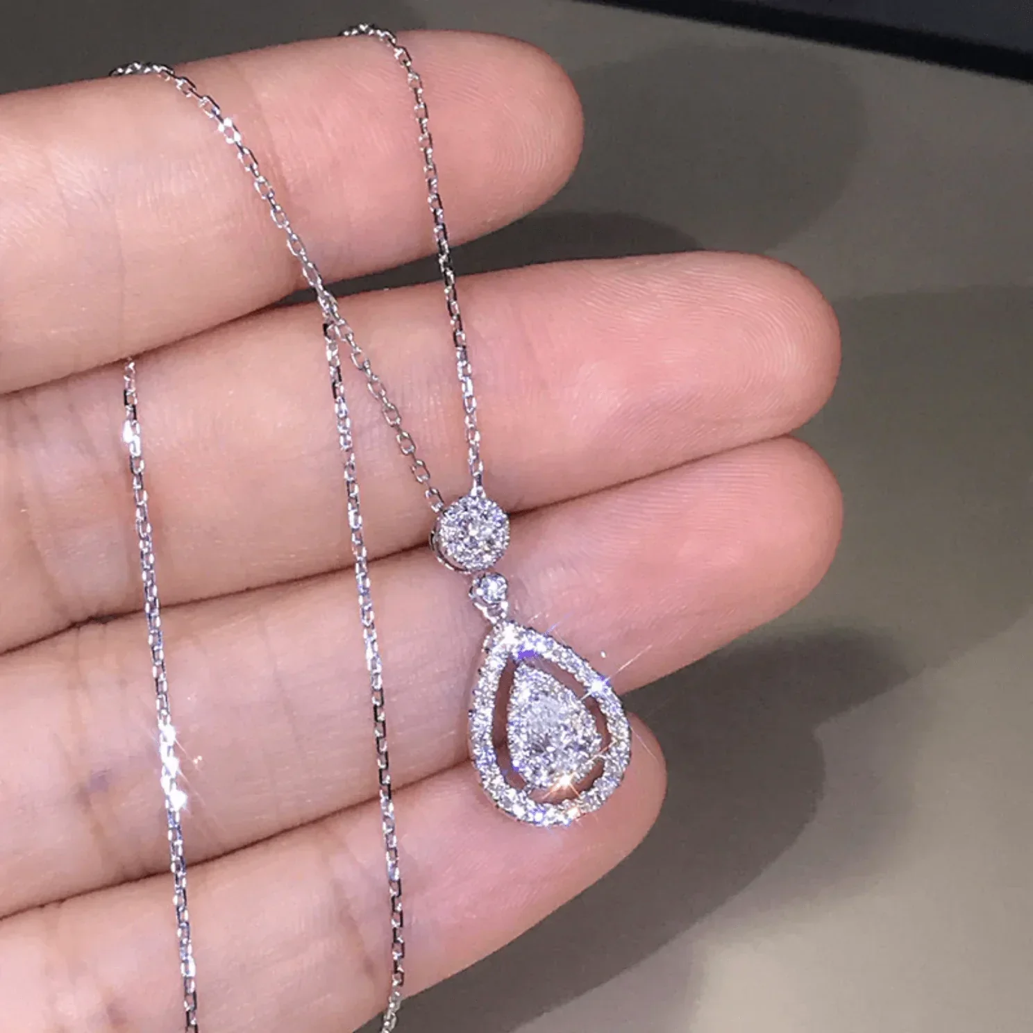 Charlotte Teardrop Pendant Necklace - Image 2