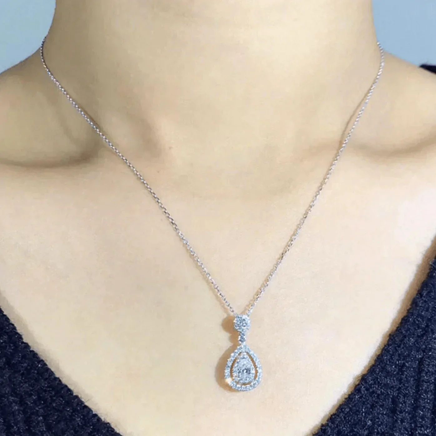 Charlotte Teardrop Pendant Necklace - Image 3
