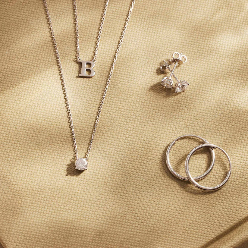 Clea Stone Necklace | White Gold - Image 5