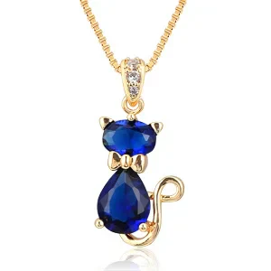 Crystal Cat Pendant Necklace - Image 5