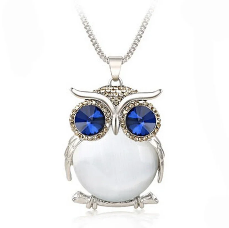 Crystal Owl Pendant Necklace - Image 7