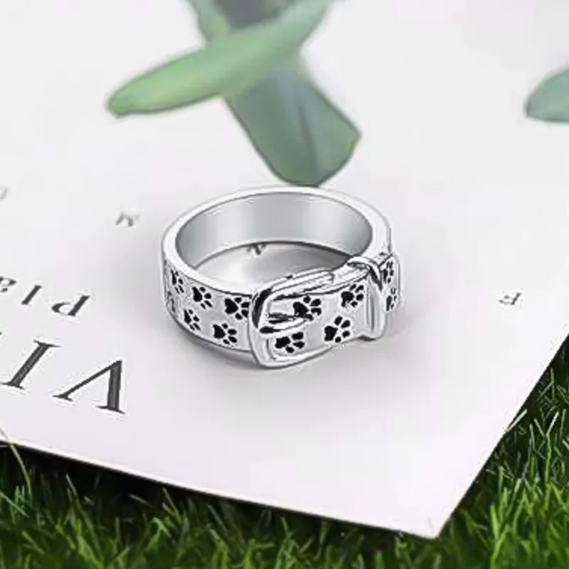 Cute and Stylish Dog-Inspired Collar Ring - Image 2