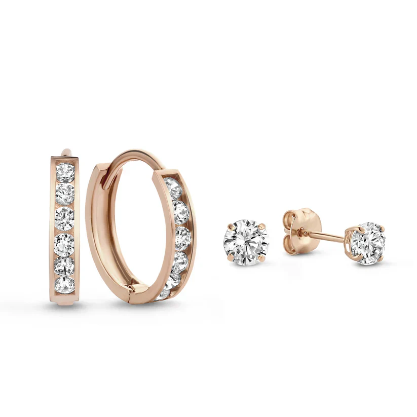 Dara Brillane Stone Earrings Set | Gold - Image 10