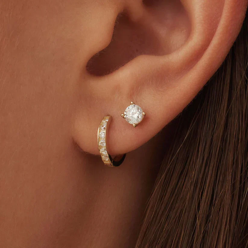 Dara Brillane Stone Earrings Set | Gold - Image 3