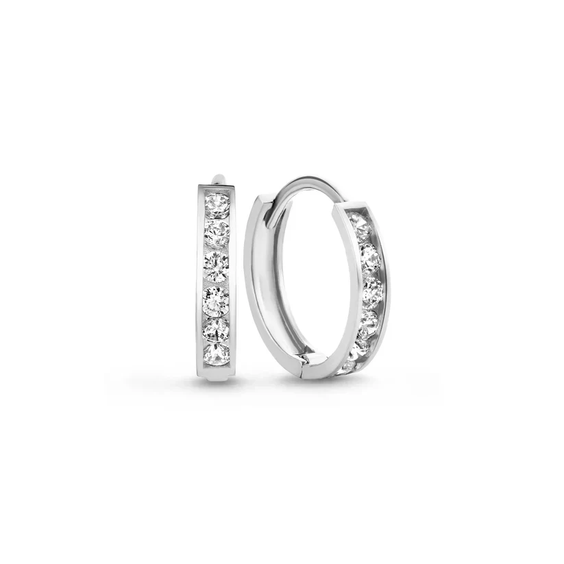 Dara Brillane Stone Earrings Set | White Gold - Image 4