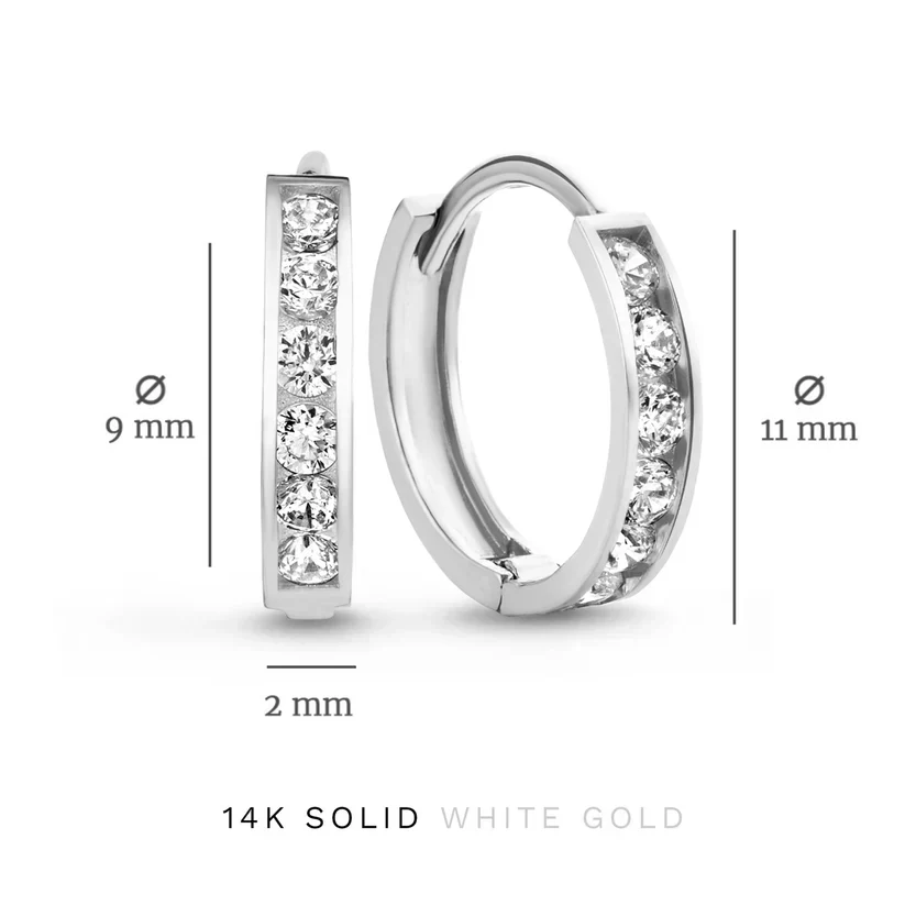 Dara Brillane Stone Earrings Set | White Gold - Image 6