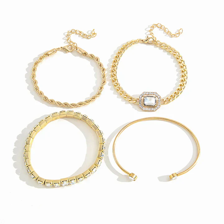 Domitia Calvina Bracelet Set | White Gold - Image 2