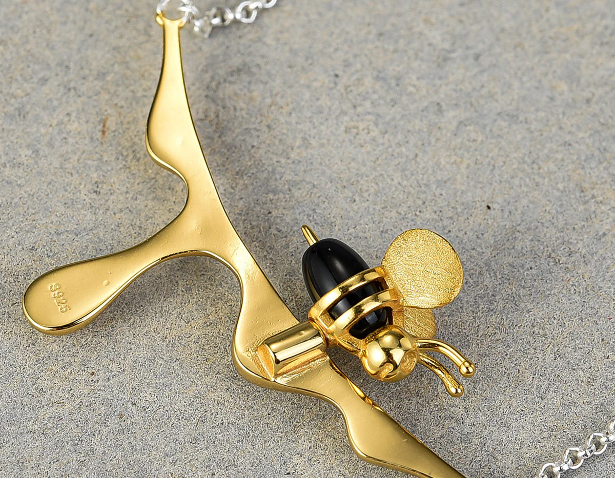 Dripping Honey & Bee Necklace - Image 6
