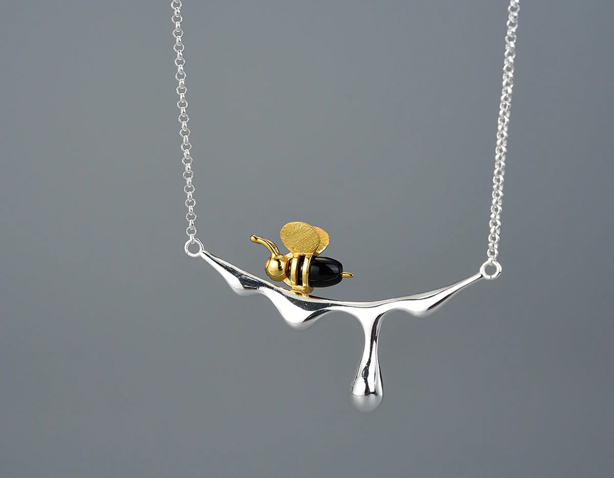 Dripping Honey & Bee Necklace - Image 8