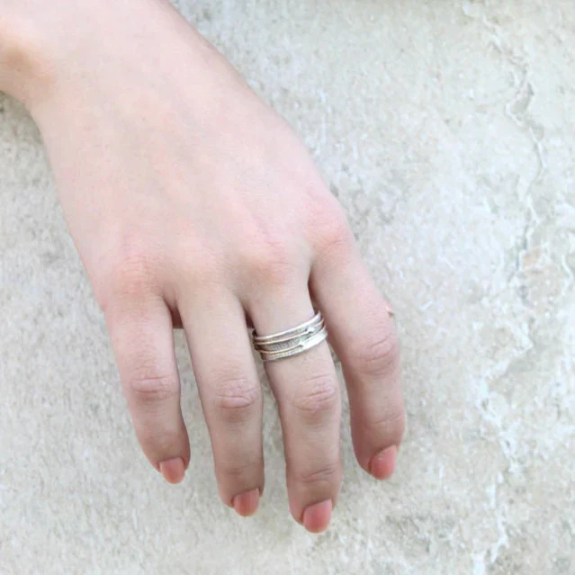 Elena - Vintage Silver Ring with Gold Plating - Image 2