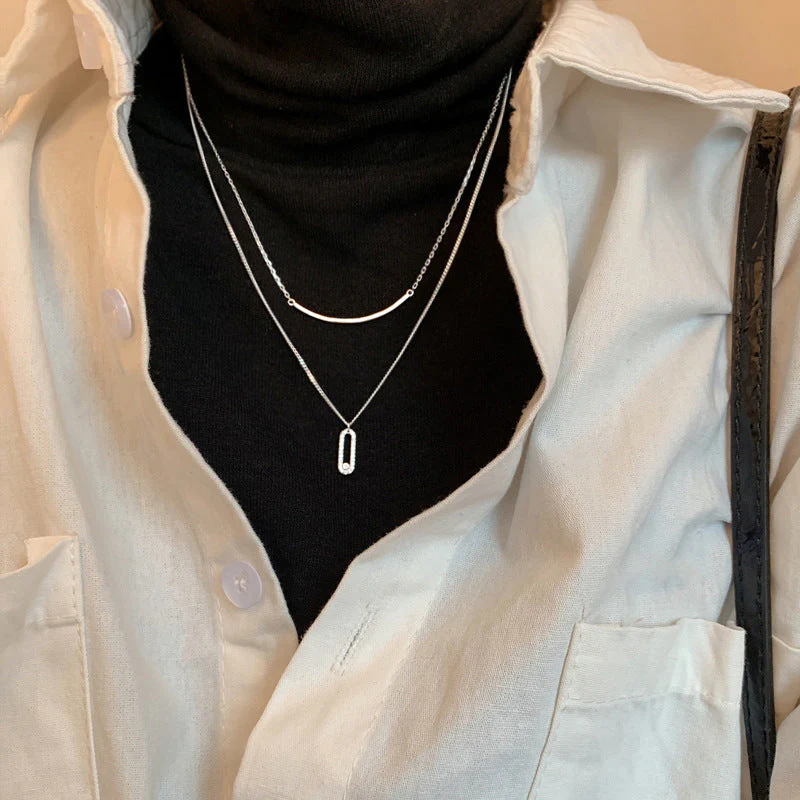 Gia Overlapping Crystal Necklace - Image 2