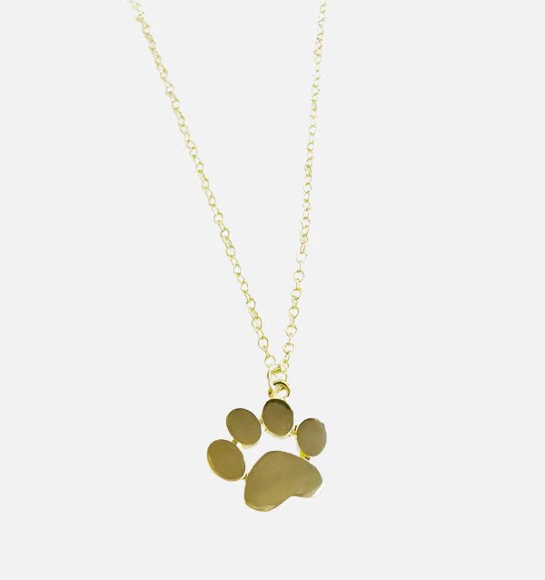 Gold-Plated Necklace with Paw Charm - Image 2
