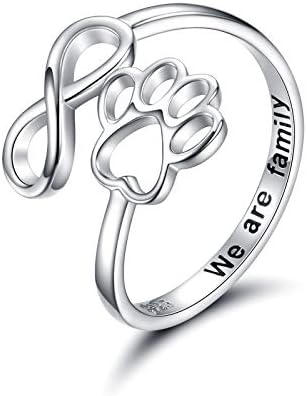Handcrafted Paw & Heart Ring – Adjustable 925 Sterling Silver - Image 12