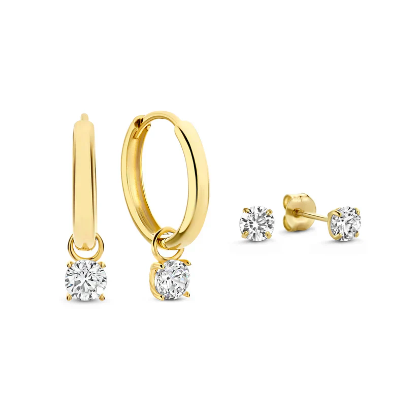 Larmes de Lune Stone Earrings Set | White Gold - Image 6