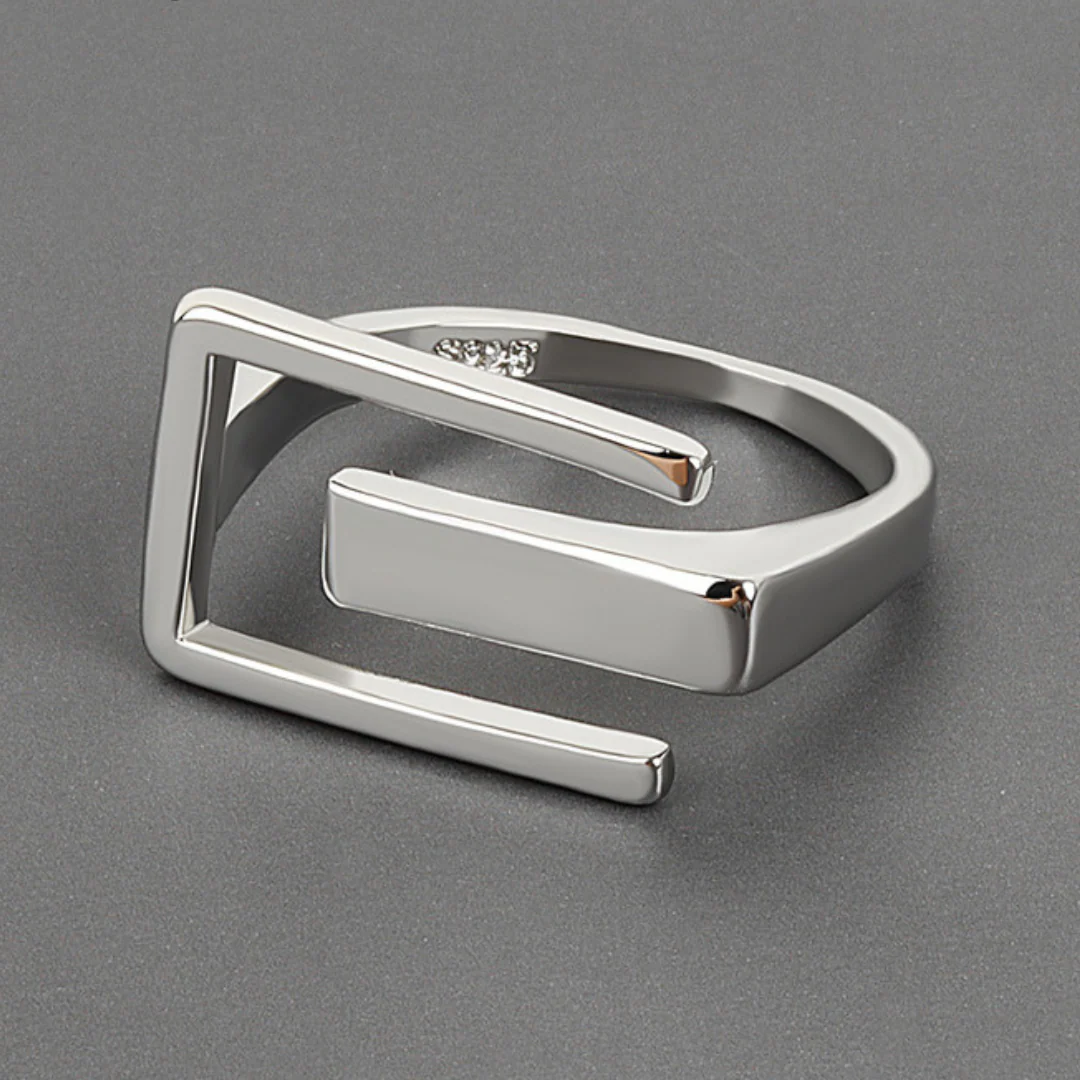 Modernist Adjustable 925 Silver Ring