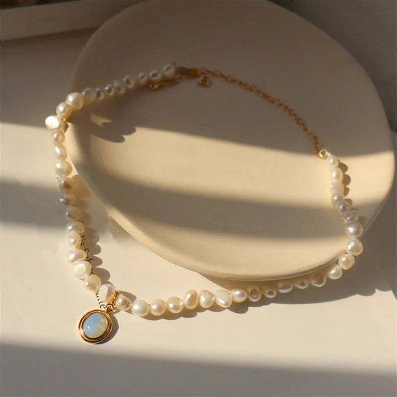 Moonstone Pearl Necklace - Image 2