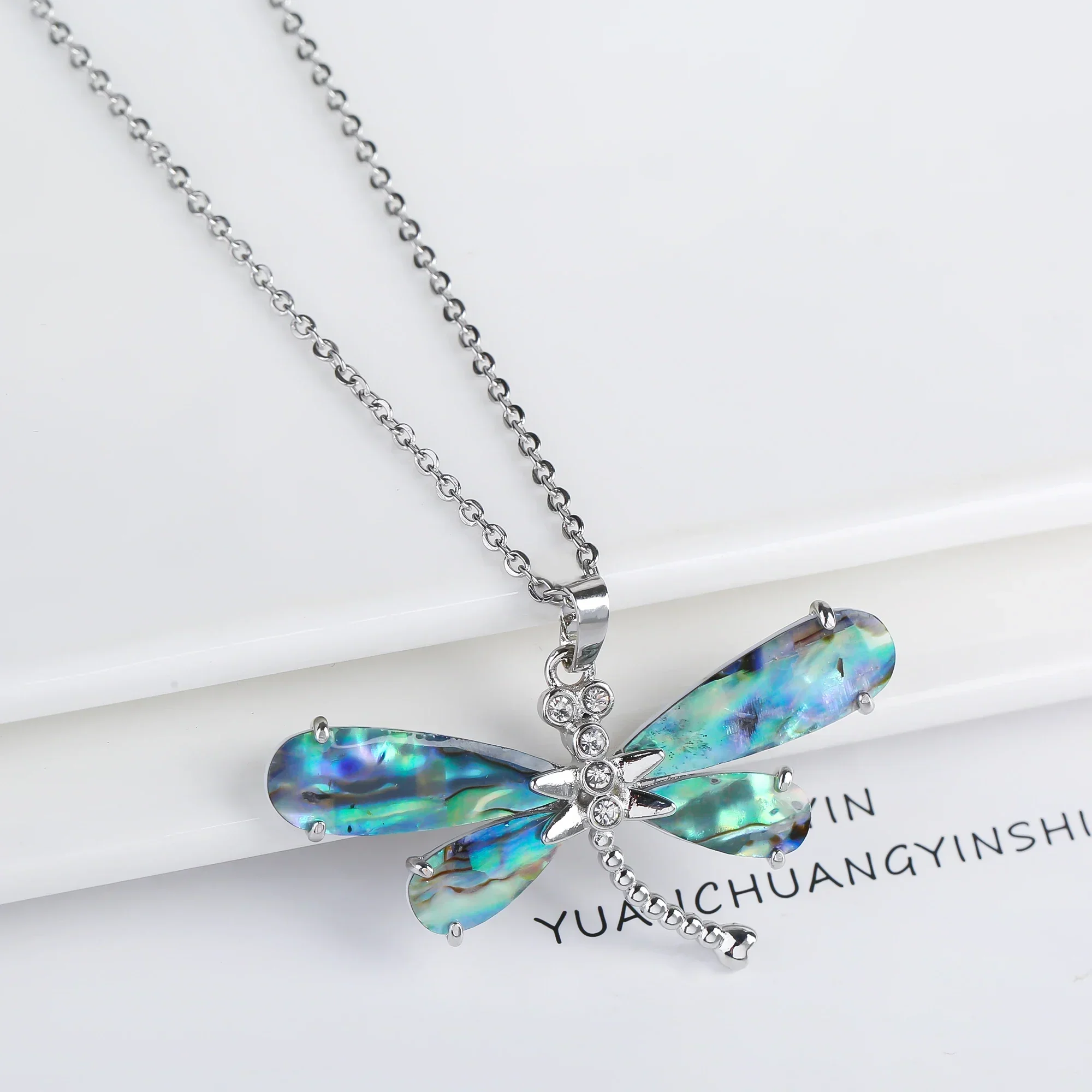 Natural Shell Butterfly Pendant Necklace - Image 6