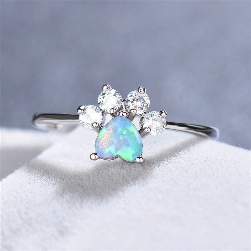Opal and Zirconia Ring - Image 3