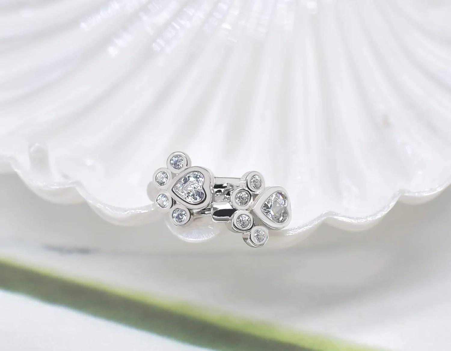 Paw Huggie Hoops with Sparkling Zirconia - Image 2