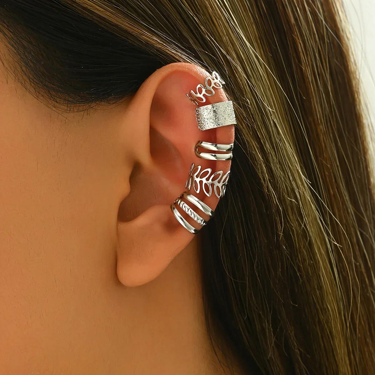 Set of 5 Elegant Gold Earrings - Image 3