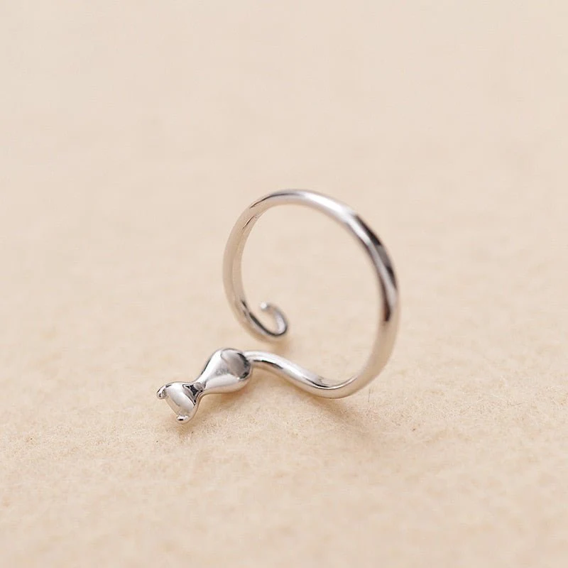 Stainless steel adorable cat ring - Image 4