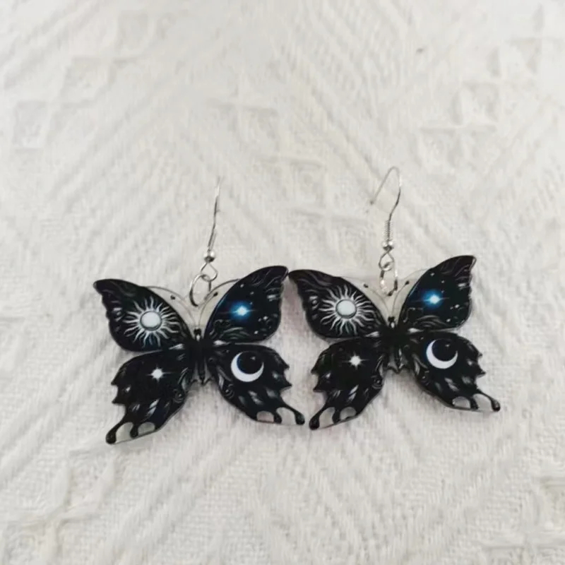 Sun Moon Butterfly Earrings - Image 2