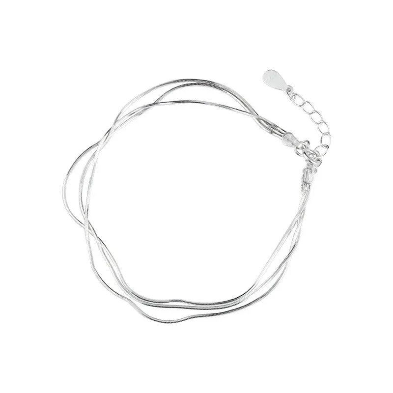 Thin and Elegant 925 Silver Bracelet - Image 3