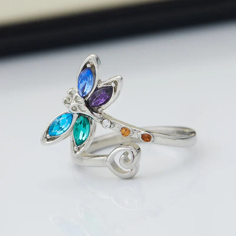 Vintage Dragonfly Adjustable Ring - Image 2