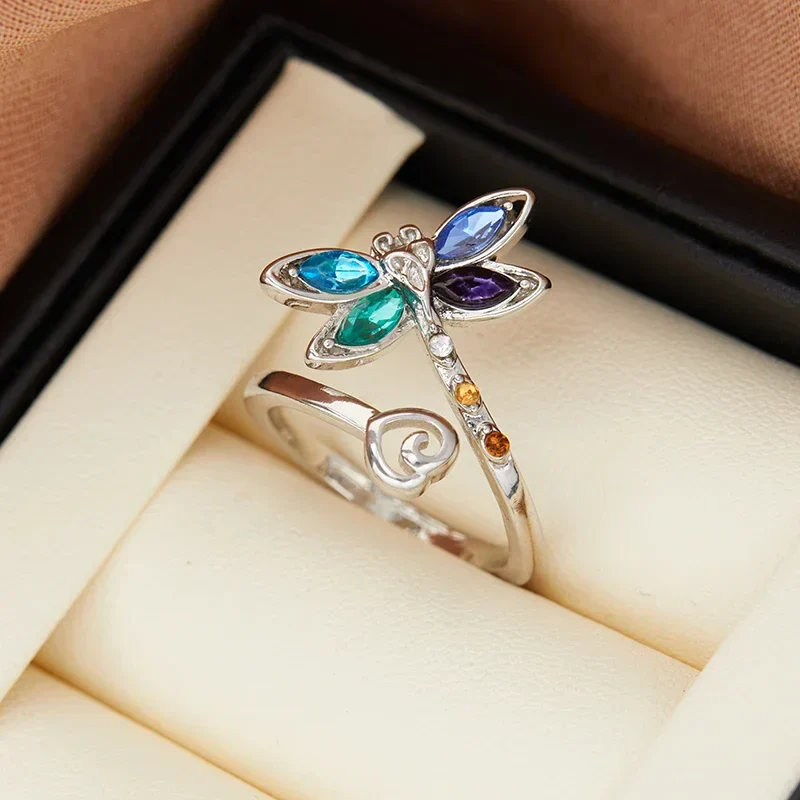 Vintage Dragonfly Adjustable Ring - Image 4