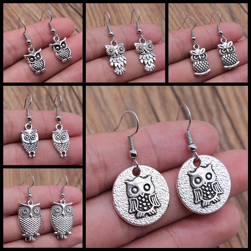Vintage Owl Bohemian Dangle Earrings - Image 2