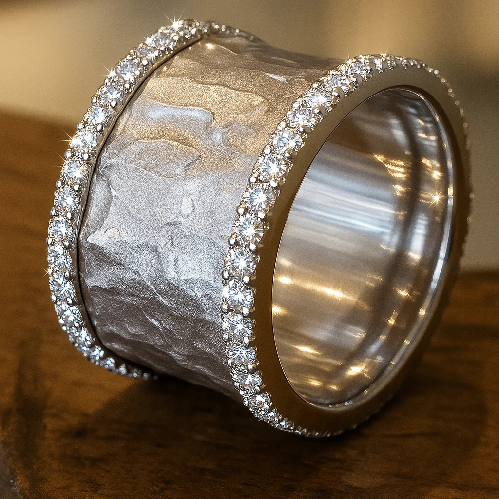 Vintage Silver Zirconia Ring - Image 2